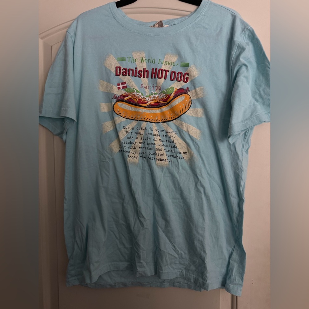 Danish Hot Dog Graphic T-Shirt